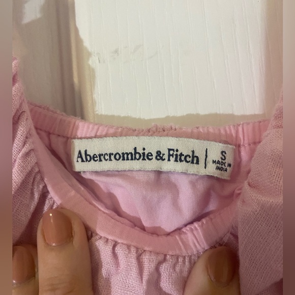 Abercrombie & Fitch Pink Linen Maxi Dress - Picture 6 of 8